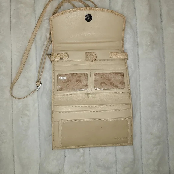 Brighton Cream Textured Crossbody Bag with Gold Accents - Picture 5 of 9
